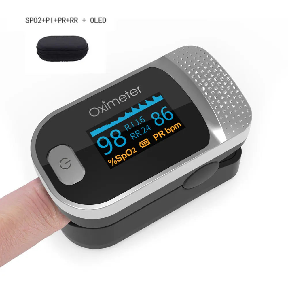 JianyouCare Finger Pulse Oled Oximeter Portable RR Blood Oxygen Saturation Meter Respiratory Rate Oximetro De Dedo Pulsioximetro