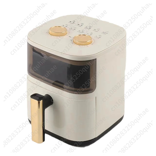 White air fryer electric oven with digital top controls and viewing window