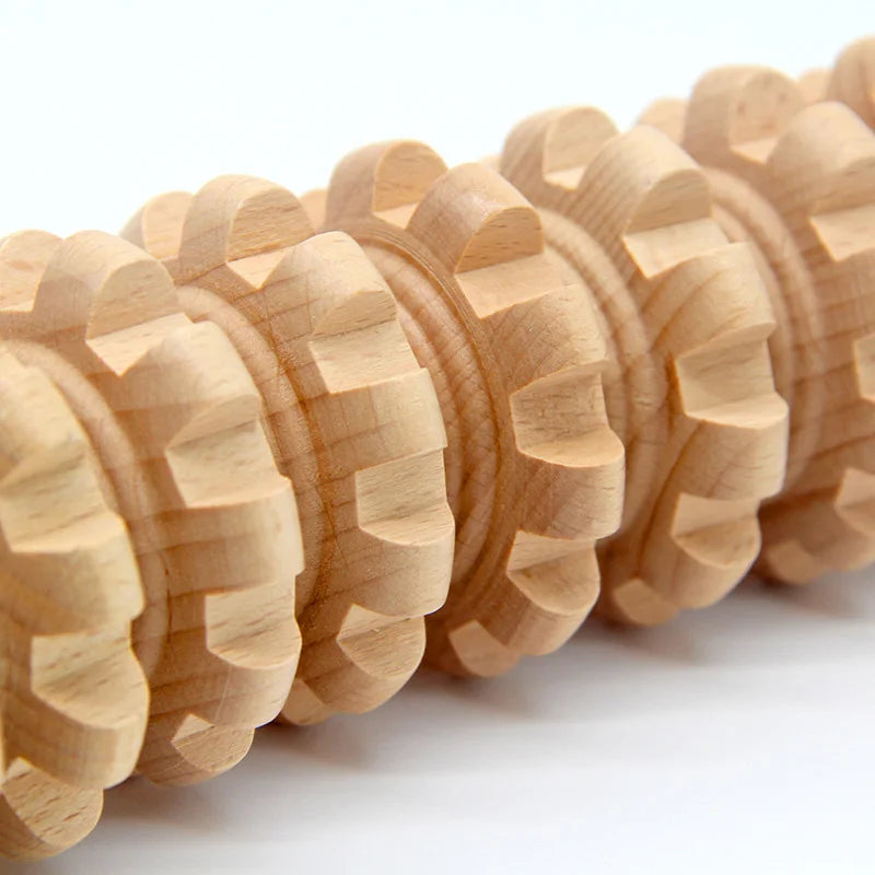 Wooden Back Massage Roller Stick - 12 Gear Deep Tissue Tool Back Massage Instrument Tidesmit