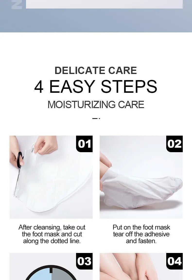 Lavender Foot Mask Moisturizing Exfoliating Treatment - 5 Pairs Set Scrubs Treatments Tidesmit