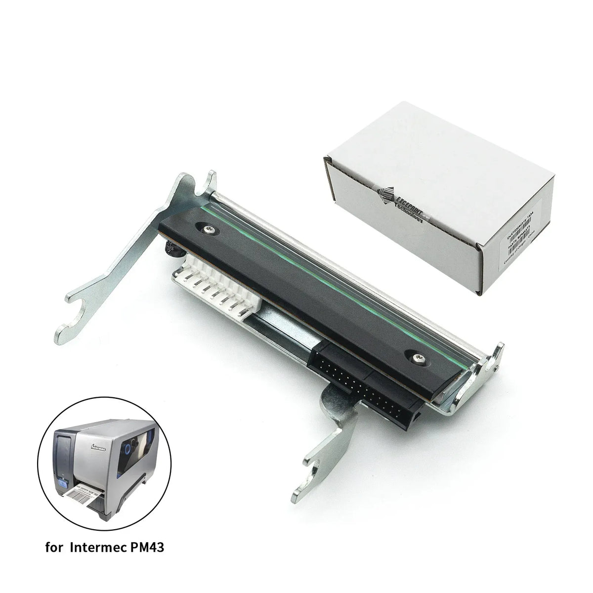 Thermal printhead assembly with mounting bracket and ribbon bar