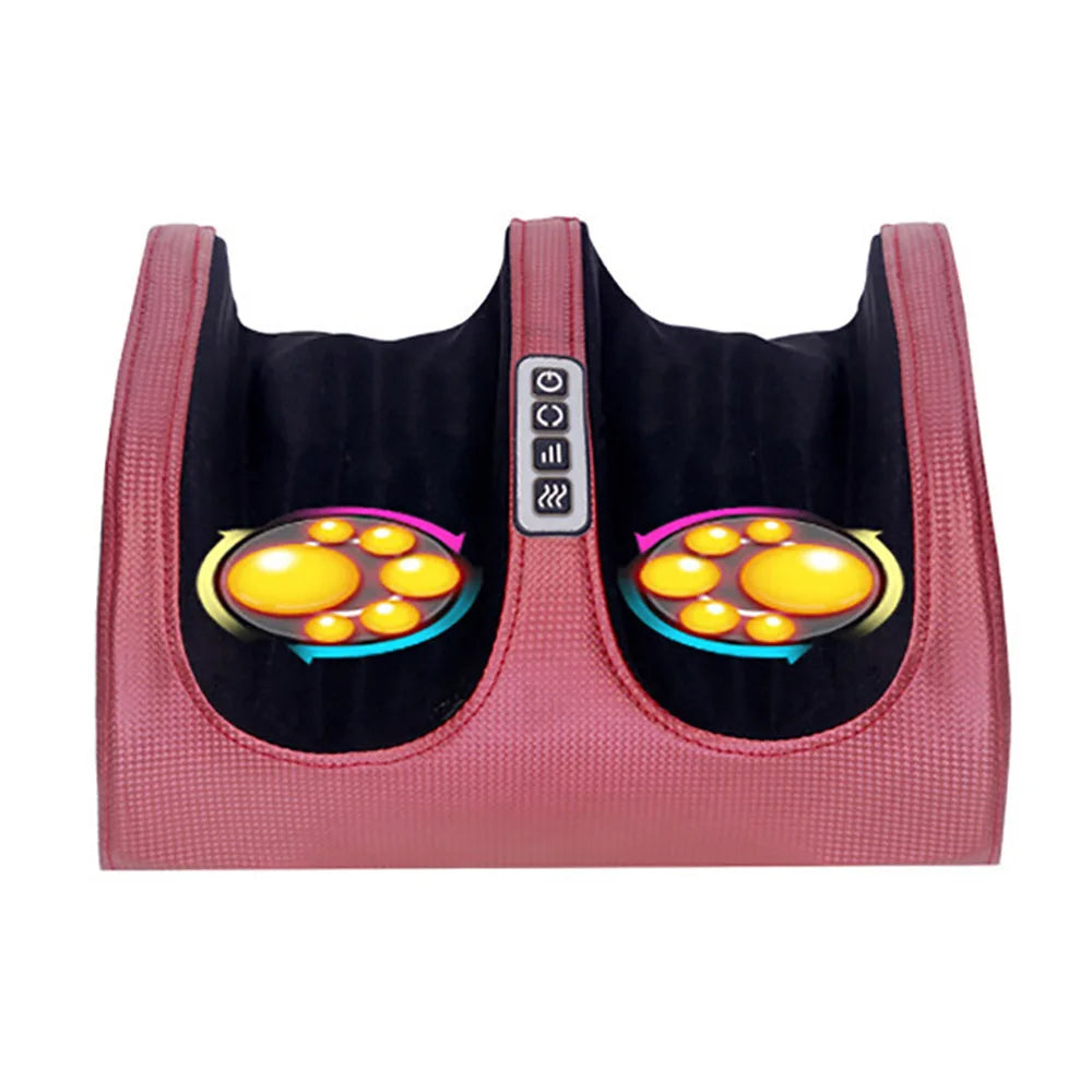 Electric Foot Massager with Shiatsu Heat - Portable Wellness Tool Relaxation Treatment Red Tidesmit