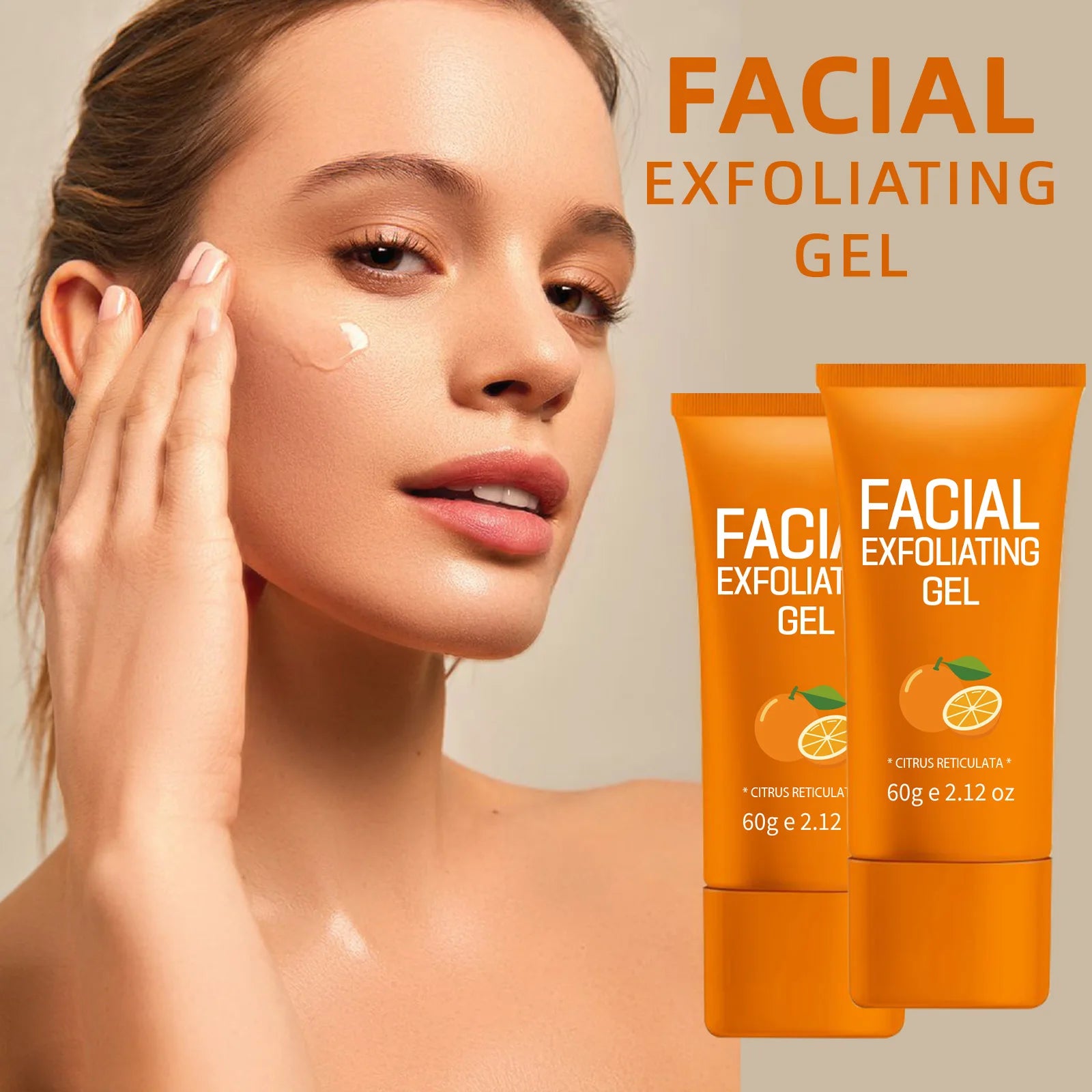 Orange Exfoliating Gel 60g - Natural Gentle Face Scrub Scrubs Treatments Tidesmit