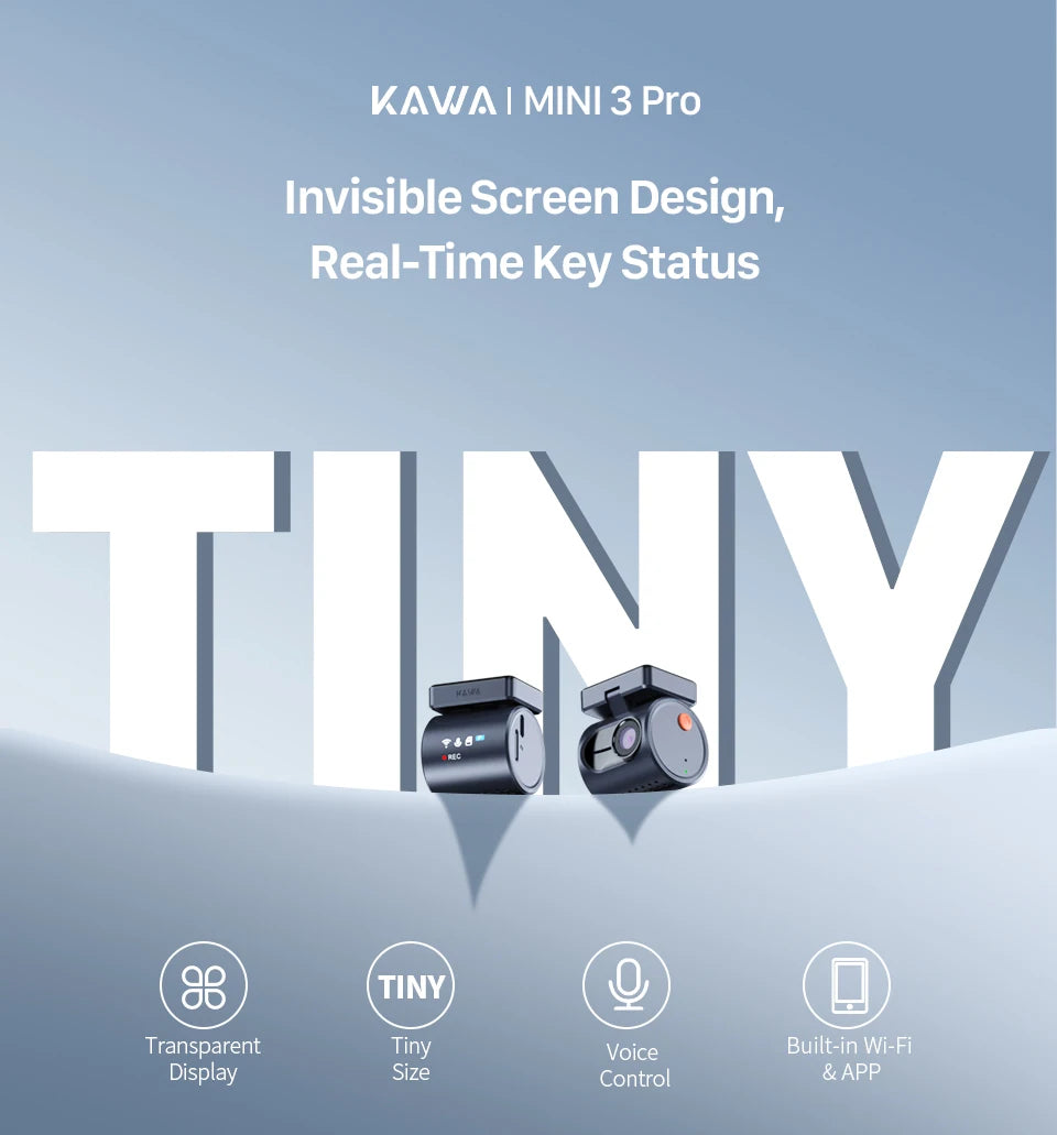 Mini 3 Pro 2K Dash Cam WiFi - Tidesmit Compact Vehicle Recorder Tidesmit