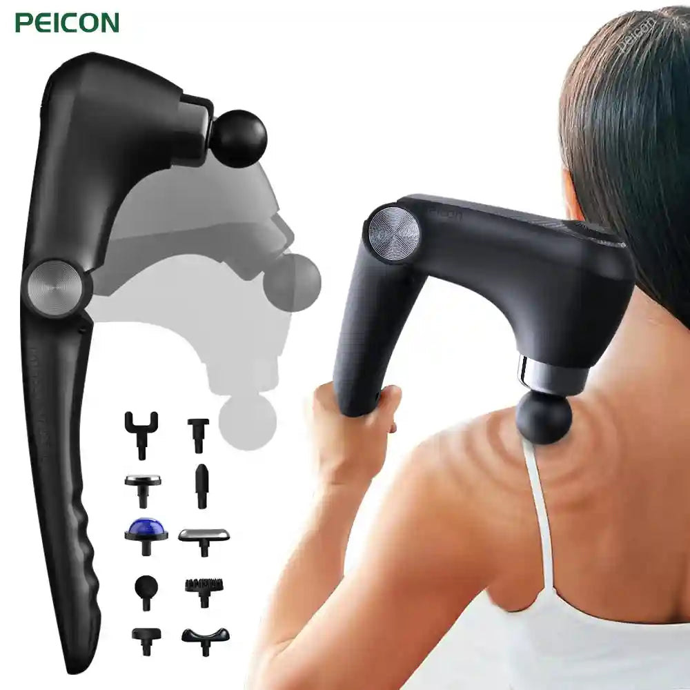 Fascia Massage Gun with Extended Handle - Deep Tissue Muscle Recovery Fascia Gun Tidesmit