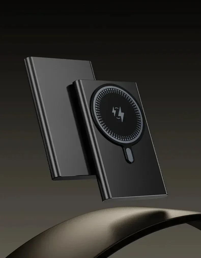 Magnetic Wireless Fast Charging Power Bank - 20000mAh Portable Battery black Tidesmit