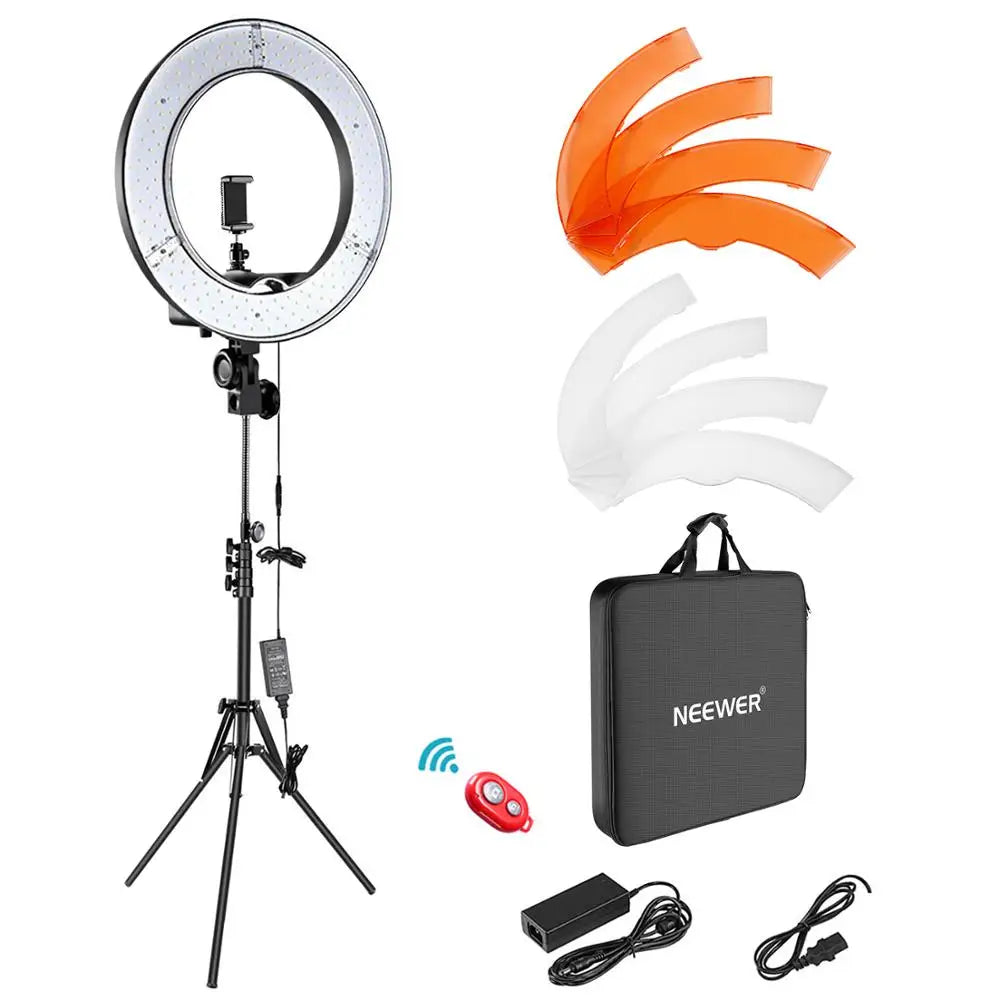 18 Inch LED Ring Light Kit with Tripod Stand and Remote - Tidesmit Default Title Tidesmit