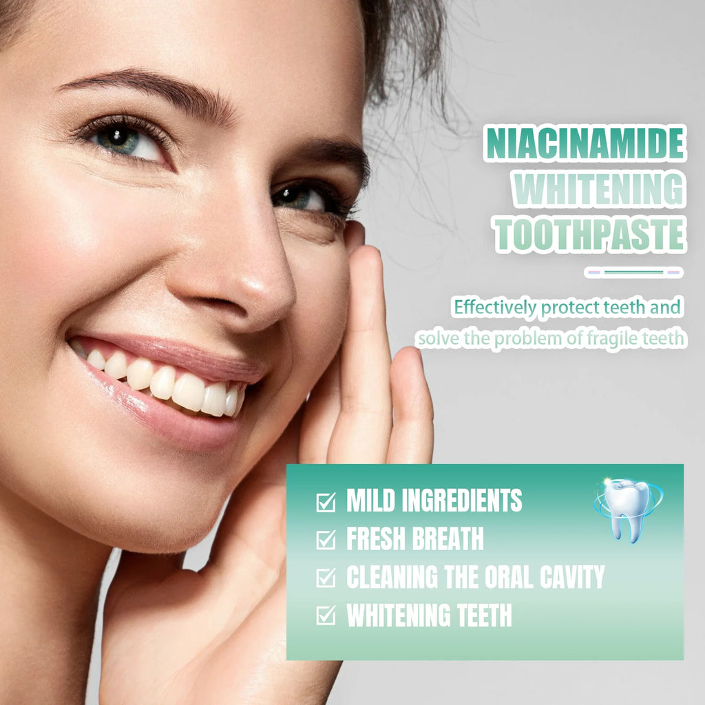Tidesmit Niacinamide whitening toothpaste for deep stain removal and fresh breath oral care