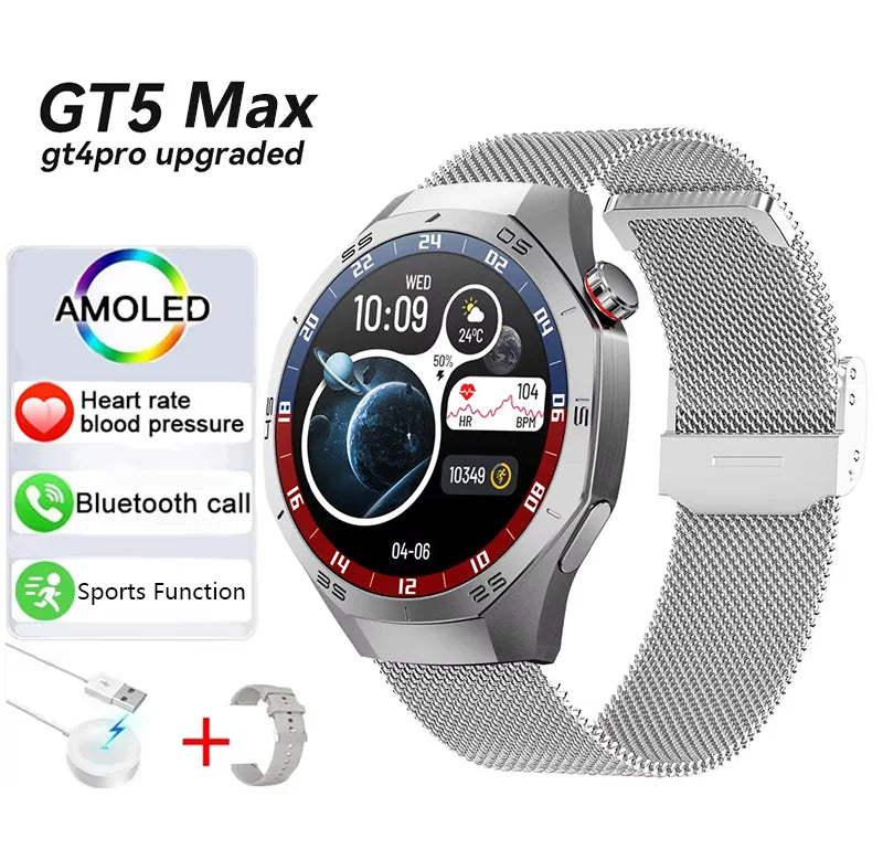 LAXASFIT Smart Watch 1.52" HD Game Dial Dynamic Dial Bluetooth Call Voice Assistant Wireless Charging Fitness Tracker