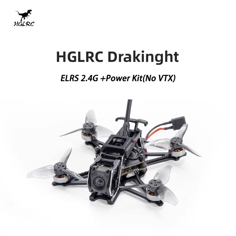 Draknight O4 4K Micro FPV Drone - 2 Inch Freestyle Quadcopter Power Kit No VTX Tidesmit