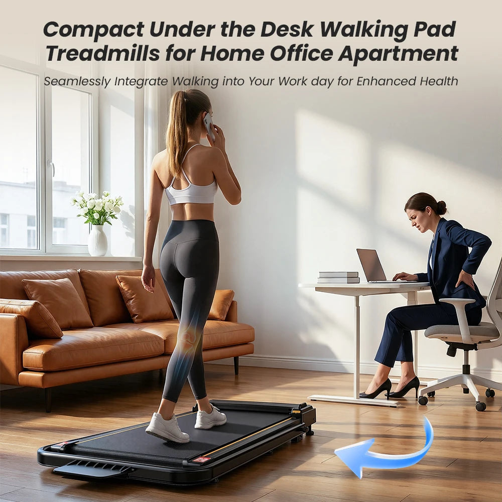 Formill FT51/FT50/FT52 Treadmill 2 In 1 Walking Running Treadmill 0.75-2.5HP Foldable Under Desk Treadmill38*95cm Running Area With Armrest LED Display Oil Drip Hole Indoor Home Gym Exercise Machine