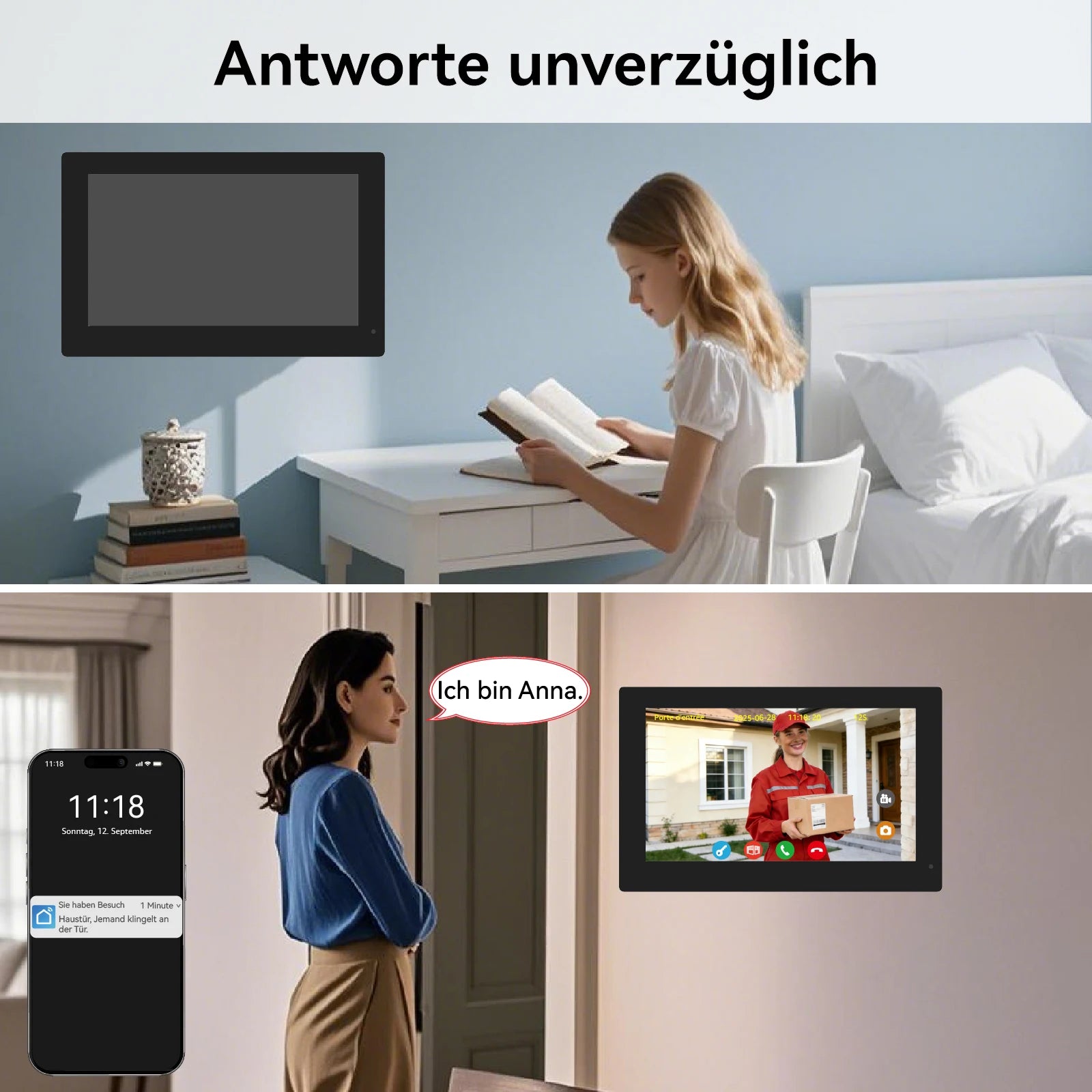 New 10 Inch Wifi Video Door Bell Intercom System with RFID Doorbell Camera Family Multi Nits Apartment Video Door Phone Intercom