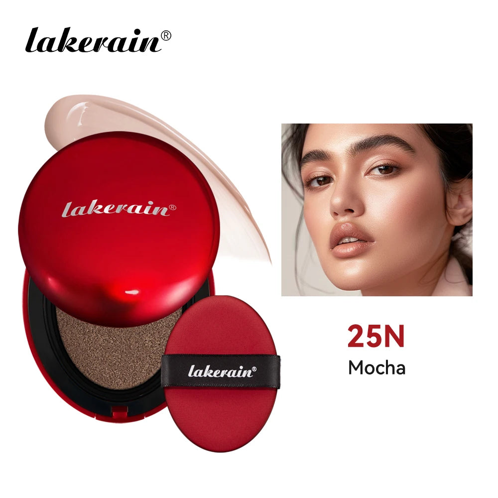 Tidesmit Lakerain waterproof cushion foundation shade swatch for full coverage semi-matte face makeup