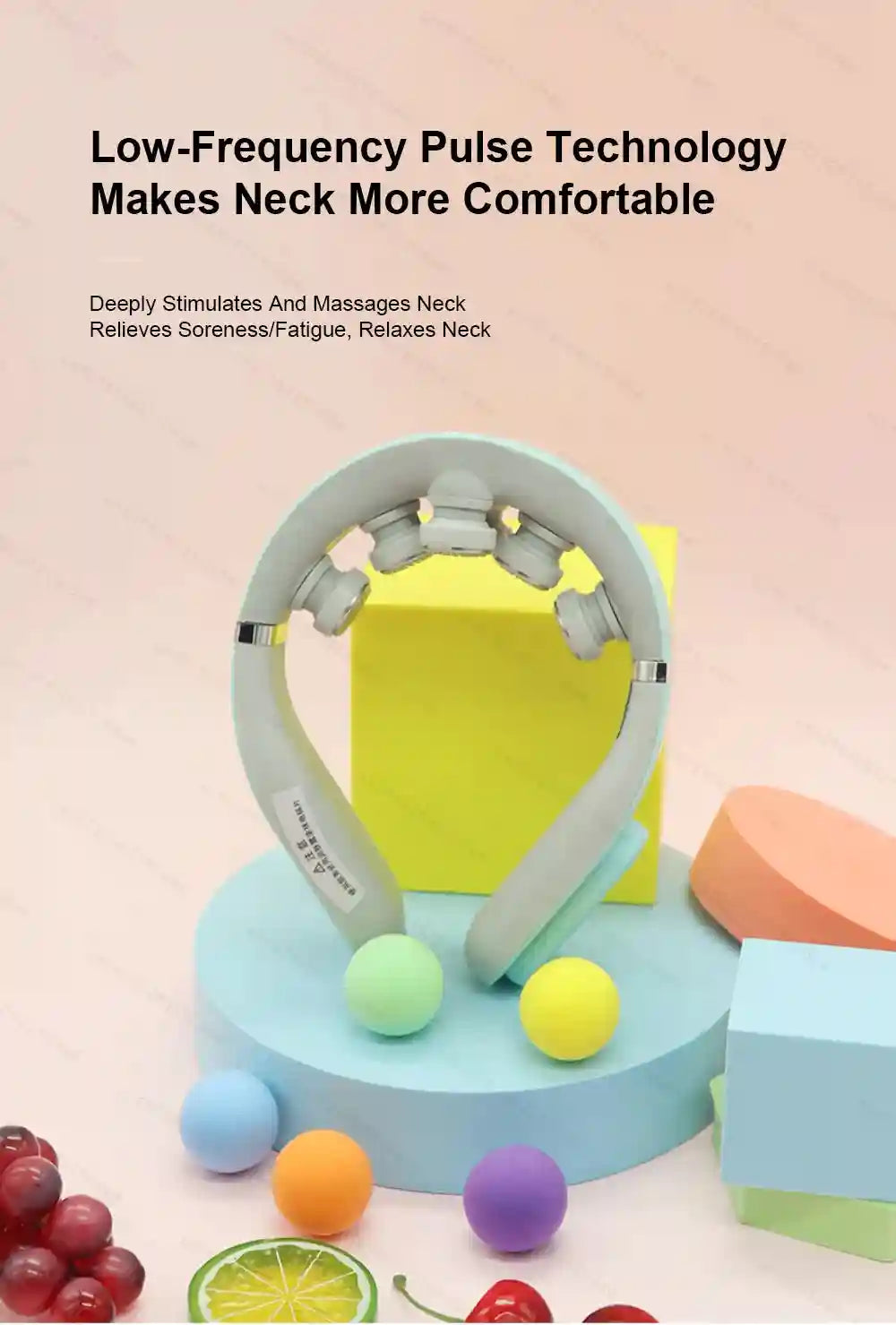 Cervical Neck Massager - TENS Pulse Heat Therapy for Muscle Relief Eye Massage Instrument Tidesmit