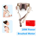 Electric Neck and Shoulder Massager - Rechargeable Deep Tissue Shawl Back Massage Instrument 20W-Brown Tidesmit
