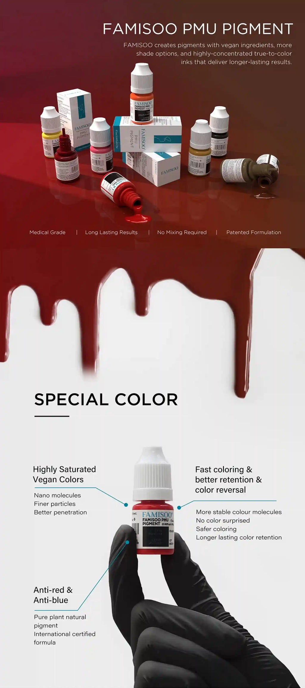 Permanent Makeup Pigment 5ml | Professional PMU Lip & Brow Ink Permanent Makeup Machines Tidesmit