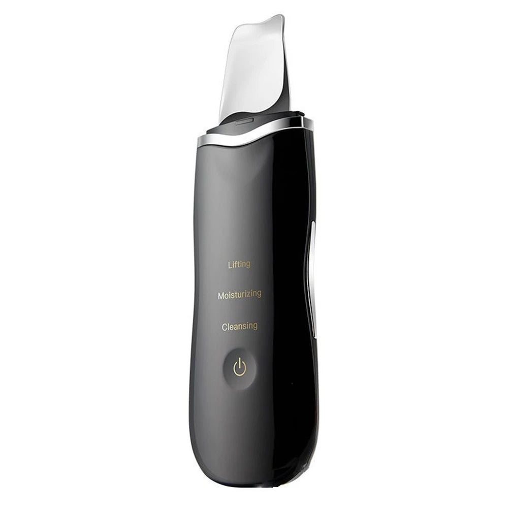 Electric Facial Spatula Skin Scrubber - Deep Pore Cleansing Tool Scrubs Treatments Black Tidesmit