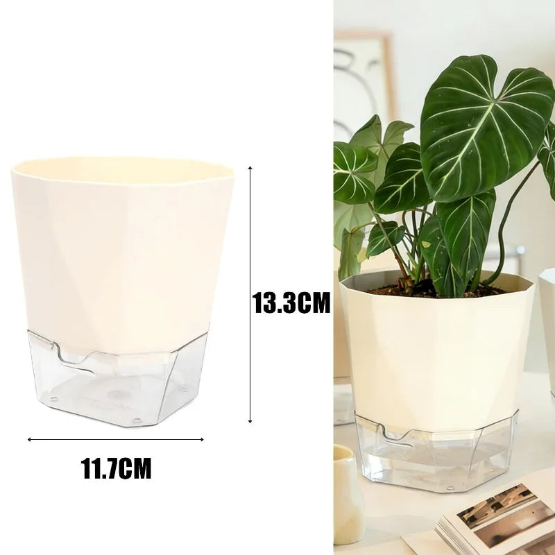 Self Watering Plants Pots Lazy Hydroponic Flower Preventing Drought Flowerpot with Injection Hole Indoor Outdoor Garden Supplies