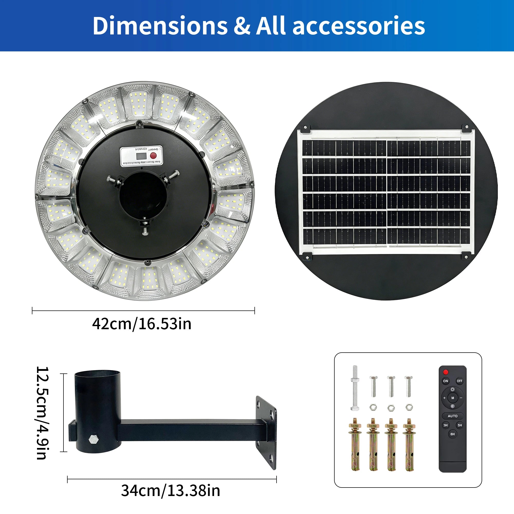 Outdoor Solar Garden Light Super Bright UFO LED Solar Street Light IP44 Waterproof  for Yard Patio Driveway Villa Decoration