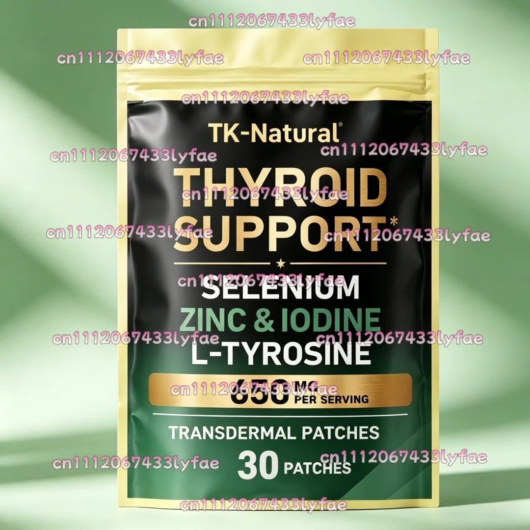 30 Patches Thyroid Support Transdermal Patches With Iodine , Magnesium , Zinc - Antioxidant & Immune Support