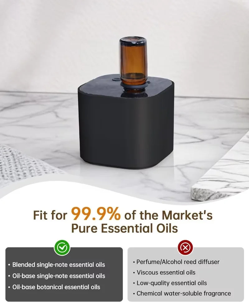 Waterless Portable Aroma Diffuser 3 Mist Modes Aromatherapy Diffuser for Essential Oils Scent Machine for Home Office Bedroom