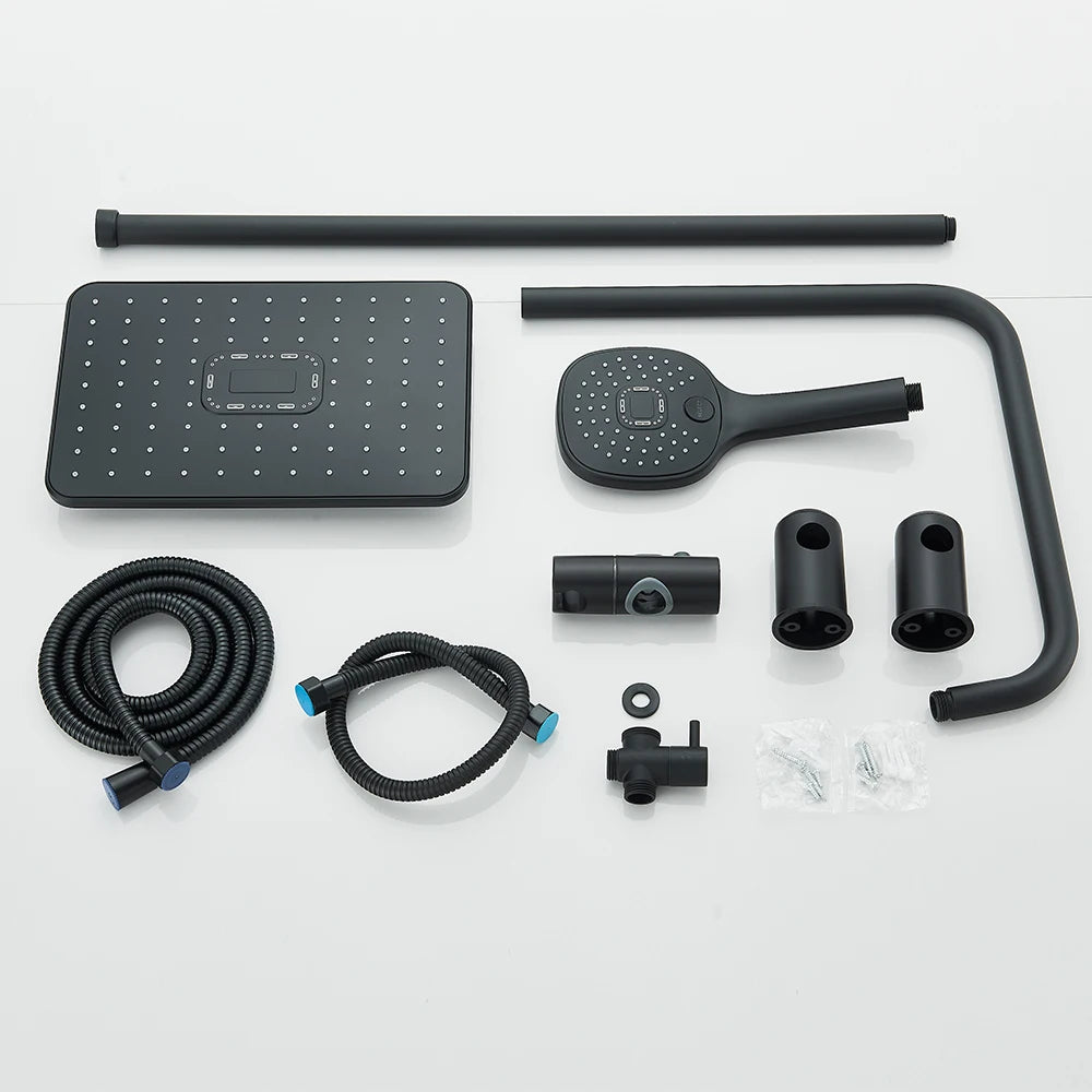 Rain Shower System With Handheld Shower Without Mixer For Bath Shower Wall Mounted Hot Cold Shower System for Bathtub