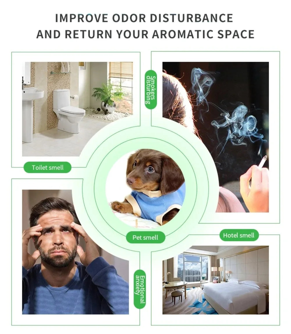 Waterless Essential Oil Diffuser Portable Room Fragrance Diffuser USB Rechargeable Professional Machine Electric Smell for Home