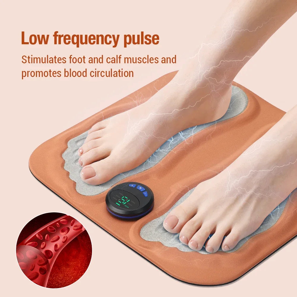 Electric Foot Massager Pad | Portable EMS Muscle Relaxer by Tidesmit Relaxation Treatment Tidesmit