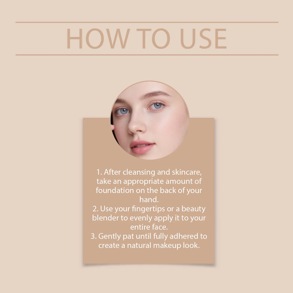 Tidesmit color changing foundation texture close-up lightweight waterproof long lasting face makeup base