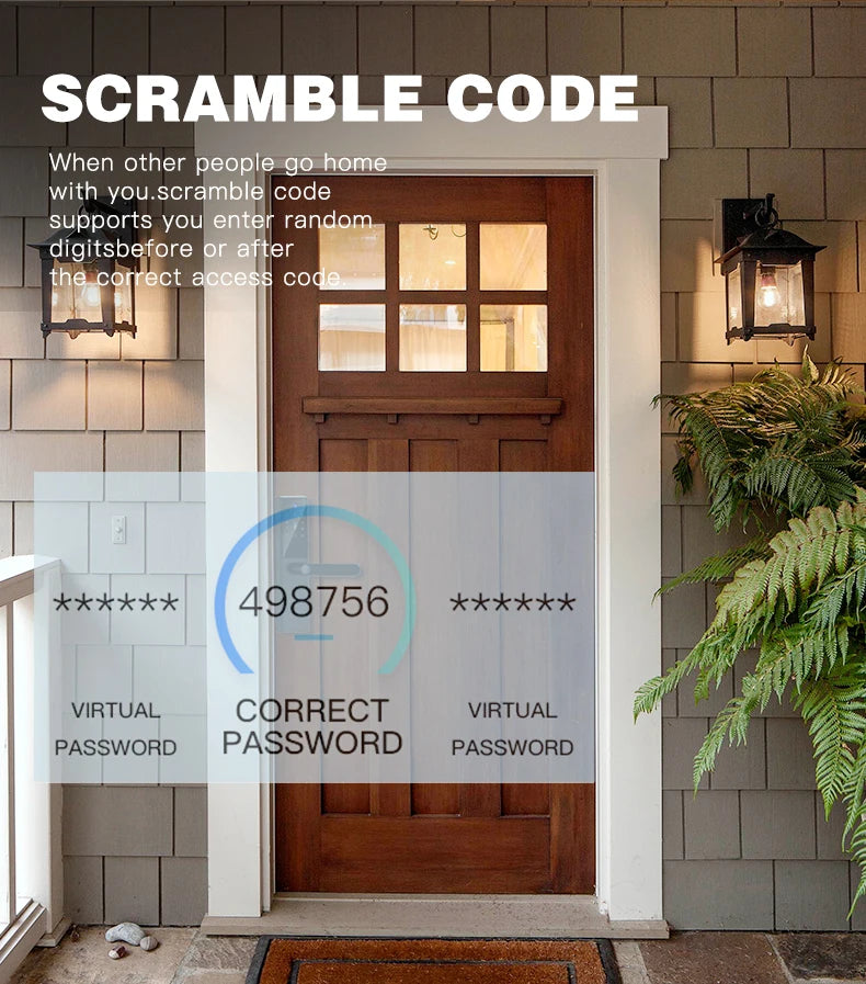 2025 New Tuya WiFi Digital Electronic Smart Wooden Door Lock With Biometric Camera Fingerprint Smart Home Remote Unlock