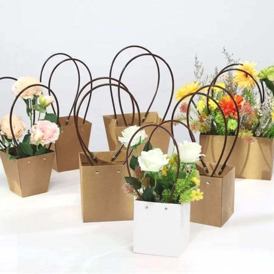 5-20pcs 6cm Kraft Paper Succulent Potted Plant Box Indoor Outdoor Universal Foldable Hanging Potted Plant Box Gardening Tools