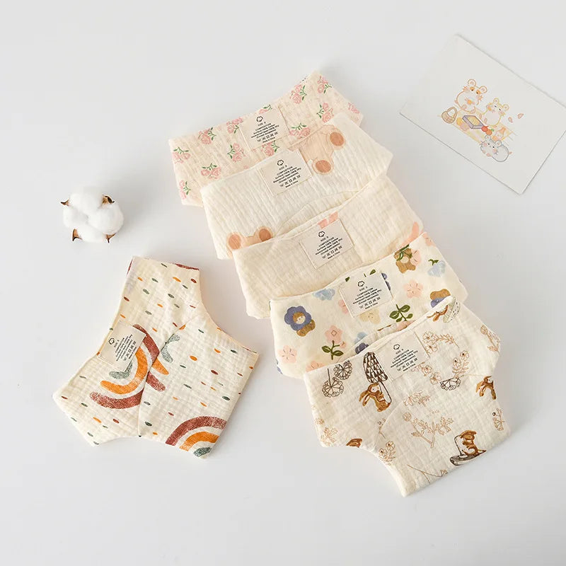 New Summer Cotton Baby Reusable Diaper Cartoon Baby Training Pants Infant Shorts Nappies Panties Nappy Changing Underwear Cloth