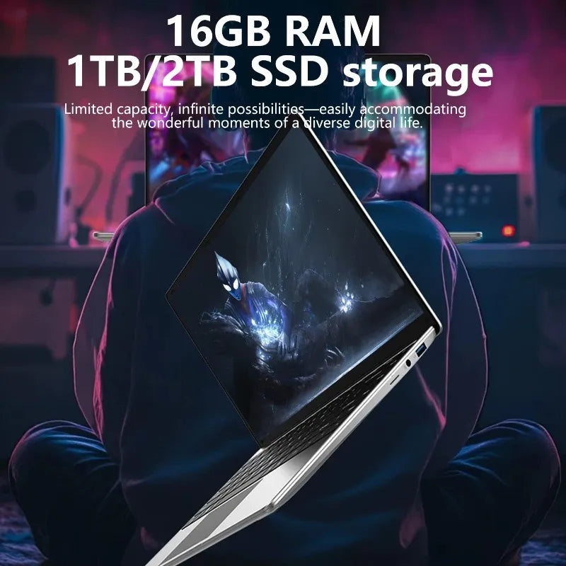 14.1 Inch Slim Fashion Notebook 2026 New Arrival Intel Core I7-8650U Mass Storage Laptop Ideal for Home Office & Daily Learning