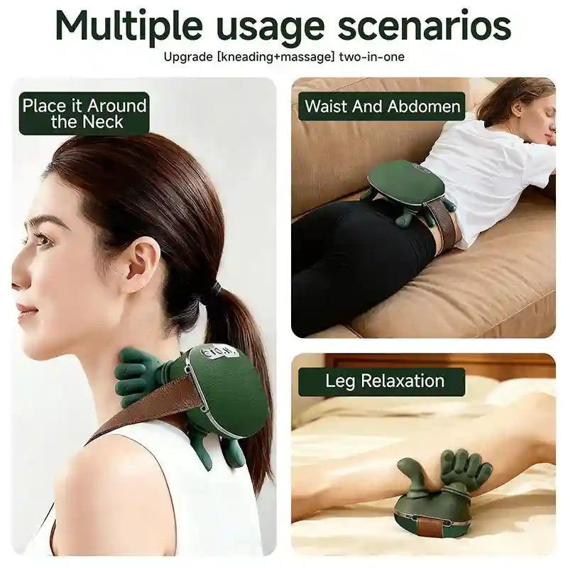 Electric Neck and Shoulder Massager with 4D Kneading and Heat Therapy Massage Roller Tidesmit