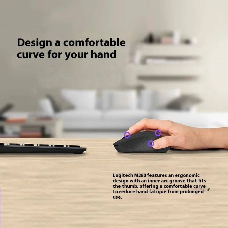Logitech M280 Wireless Mouse Laptop Business Office Mouse Ergonomic Mouse USB Comfortable Colorful with Wireless 2.4G Receiver
