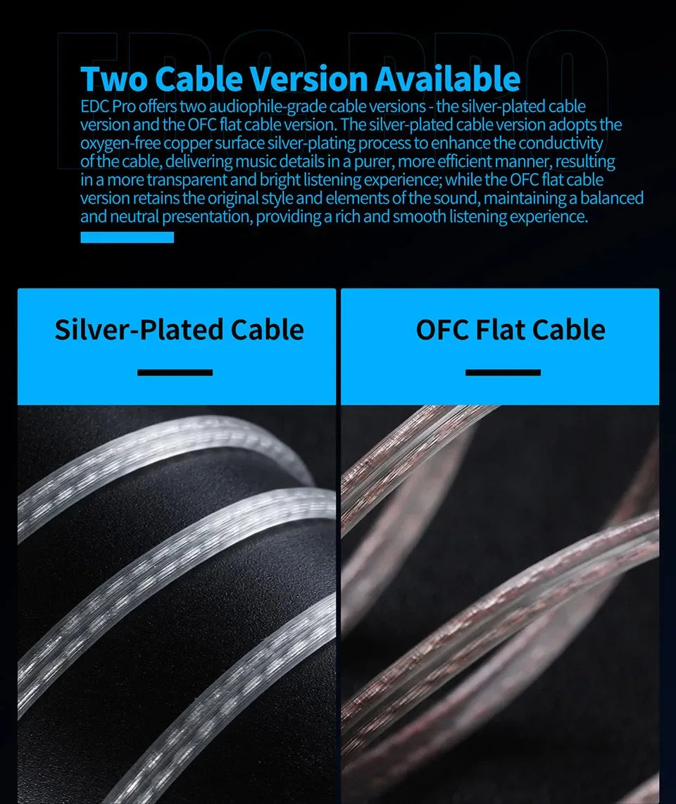 KZ EDC PRO HIFI 3.5MM AUX Wired Earphone Dynamic High Performance Monitor In-Ear Earbuds IEM Detachable Cable Harman EDXPRO Lite Tidesmit