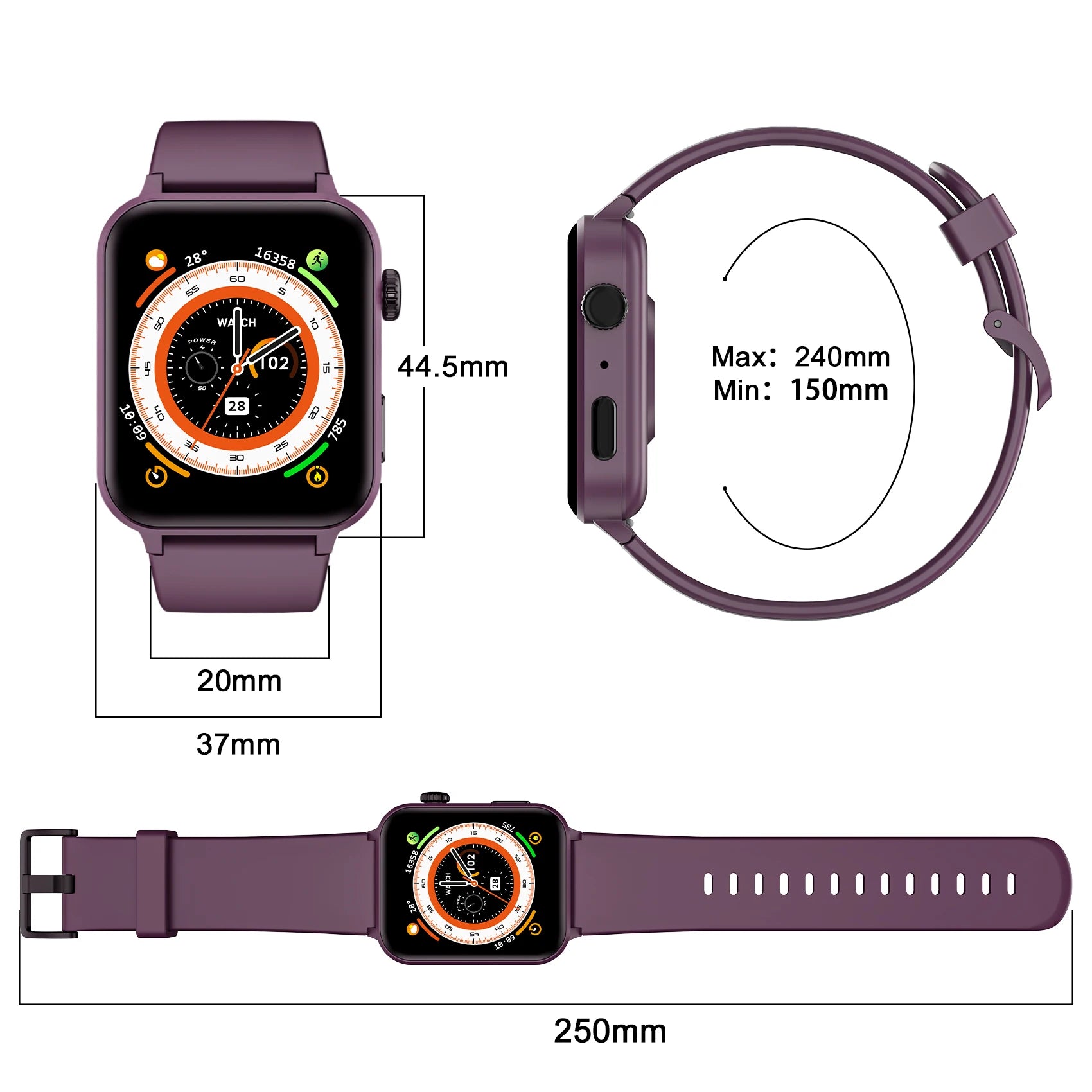 1.85‘’ HD Screen Smartwatch Health Monitoring 100+ Sport Modes Fitness Tracking Bluetooth Smart Watches for Men Women Gifts