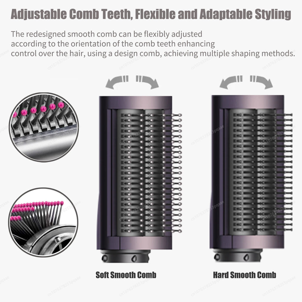 SenCiciMen multi hair styler attachment with adjustable soft and hard smooth comb teeth for professional salon styling.
