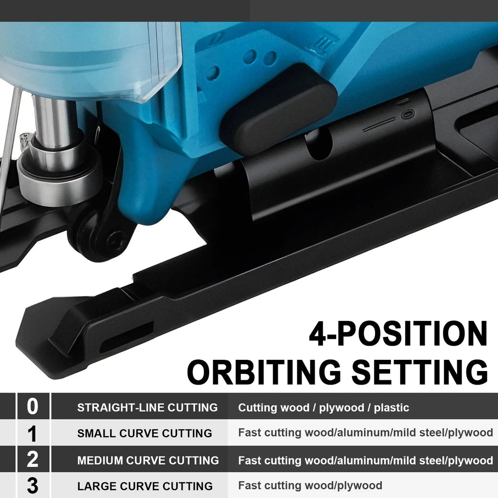 Gisam 26mm 3500RPM Brushless Electric Jig Saw Multi-Function Stepless Speed Woodworking Power Tool For Makita 18V Battery pin