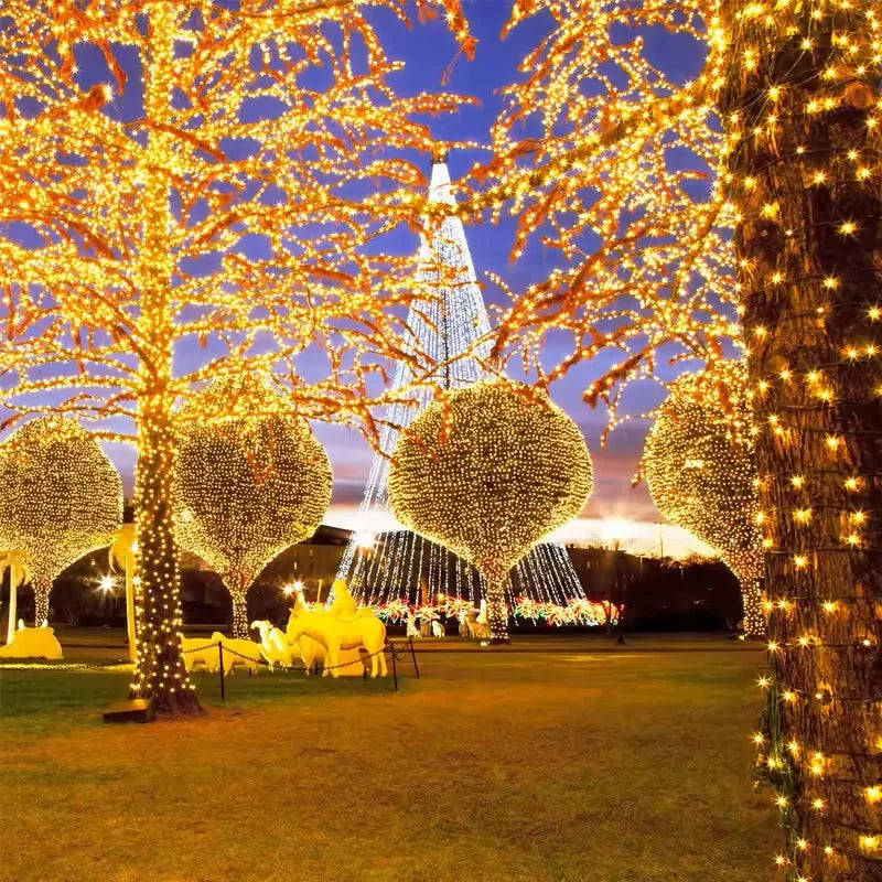 Outdoor Solar Powered Lighting LED Solar String Lights Courtyard Lights Waterproof Starry Fairy Lights For Festival Party