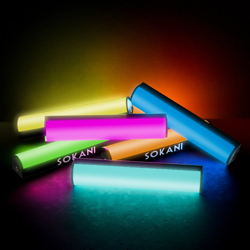 RGB LED Video Light Wand for Content Creation - Sokani X8 Series Tidesmit