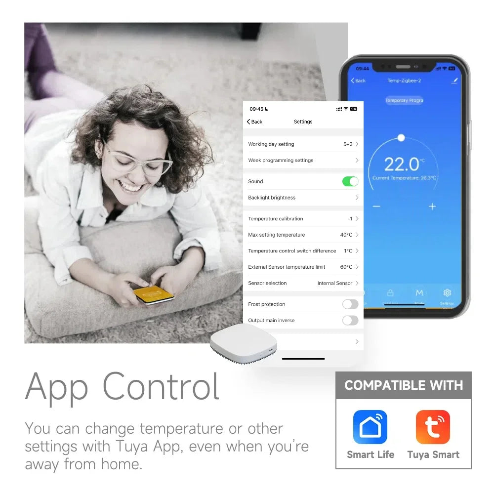 Beok Zigbee Floor Heating Thermostat  Tuya Programmable Smart Home Thermoregulator with Alexa Google Home Alice