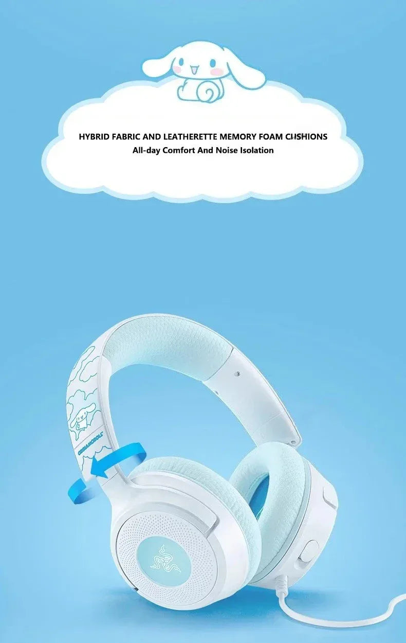 Cinnamoroll Gaming Headset | 7.1 Surround Sound | 40mm Drivers | Tidesmit Tidesmit