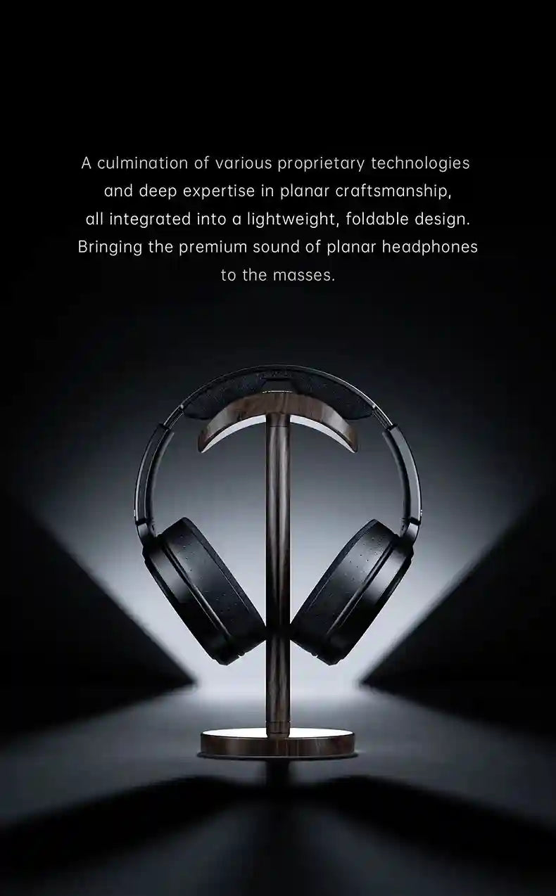 Planar Magnetic Headphones JT7 Black - Over-Ear Audiophile Headset Tidesmit