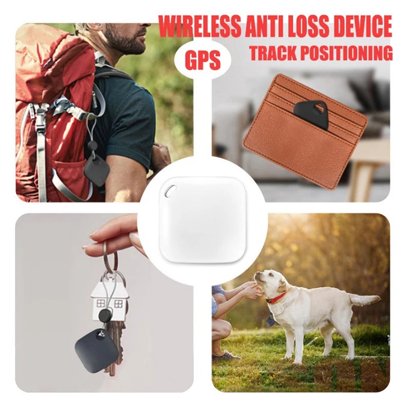 Smart GPS pet tracker compatible with Apple Find My for real-time location on dog collars, keys, and backpacks.