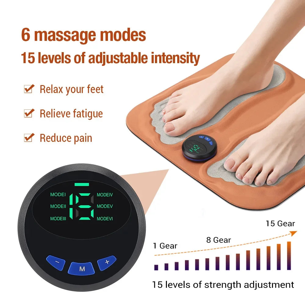 Electric Foot Massager Pad | Portable EMS Muscle Relaxer by Tidesmit Relaxation Treatment Tidesmit