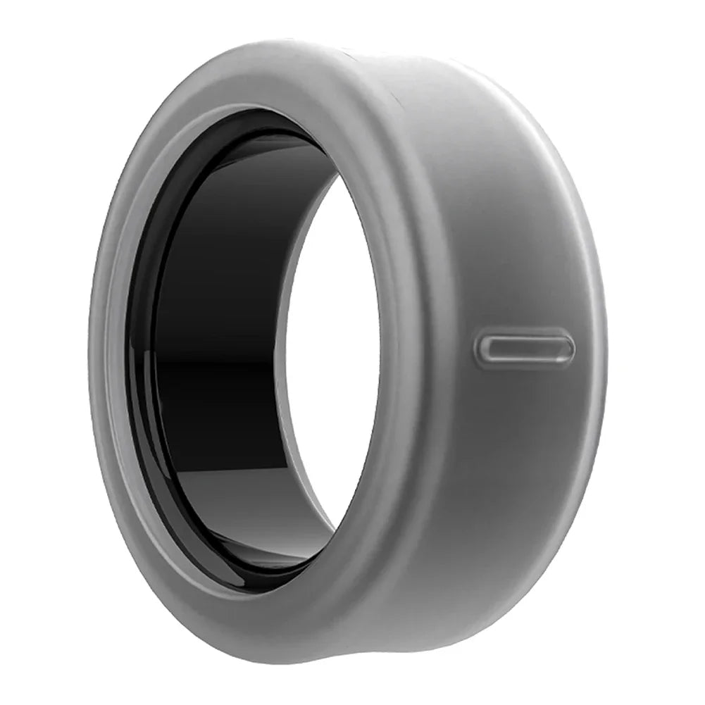 Samsung Galaxy Ring Silicone Case: Scratch-Resistant Protective Cover Silver Tidesmit