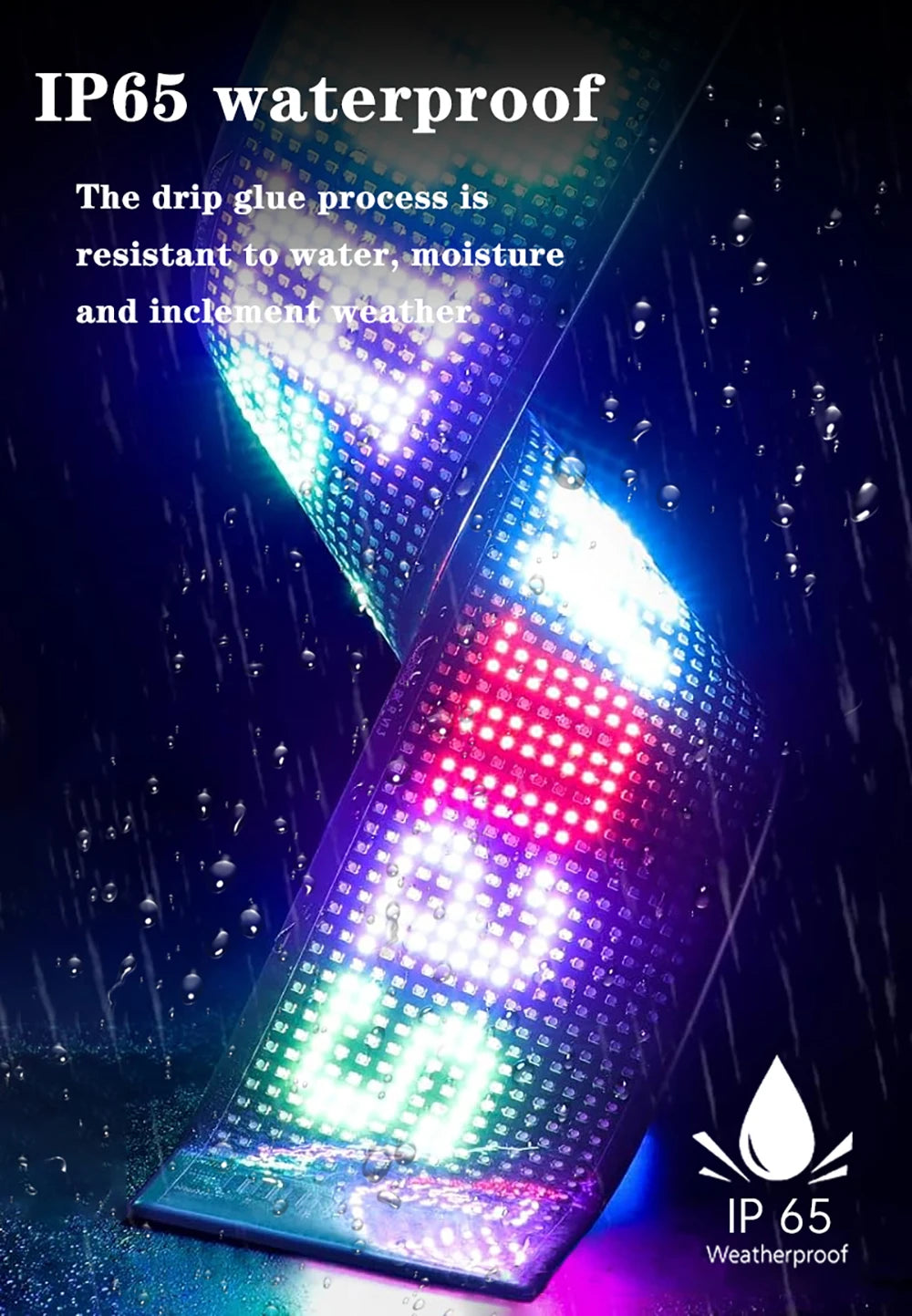 Programmable Car LED Matrix Panel | Flexible DIY Display Sign - Tidesmit Tidesmit