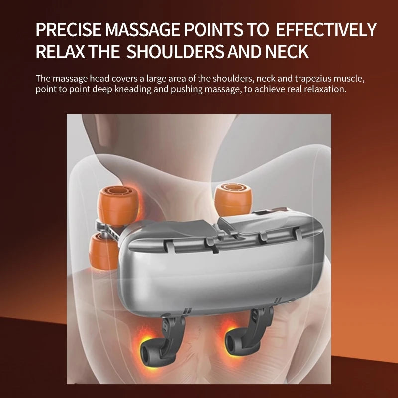 Electric Massager with Heat Therapy for Targeted Deep Tissue Muscle Relief Massage Cushion Tidesmit