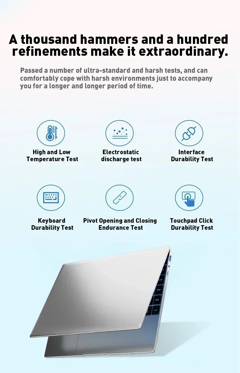 15.6 Inch Intel N3700 NEW Laptop 16GB RAM 2TB SSD Windows 11 Ultra Slim Notebook Gamer 1920x1080 Office Study PC Max Ultra Plus